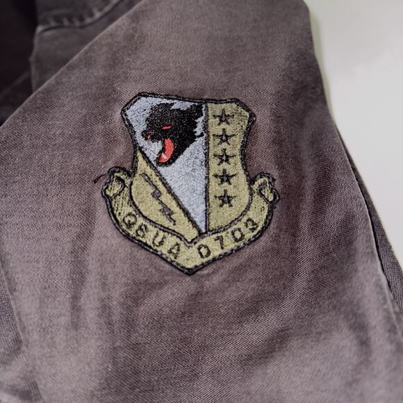 Rare VTG Quicksilver Mens LG Army Gray Military Button Shirt Jacket QSUA-0703 - Picture 6 of 14